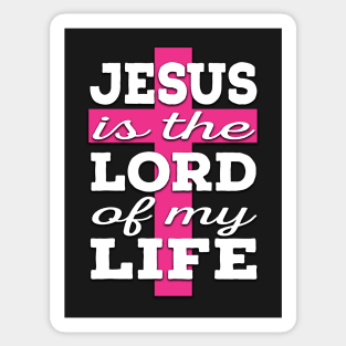 Jesus is Lord (white and pink) Sticker